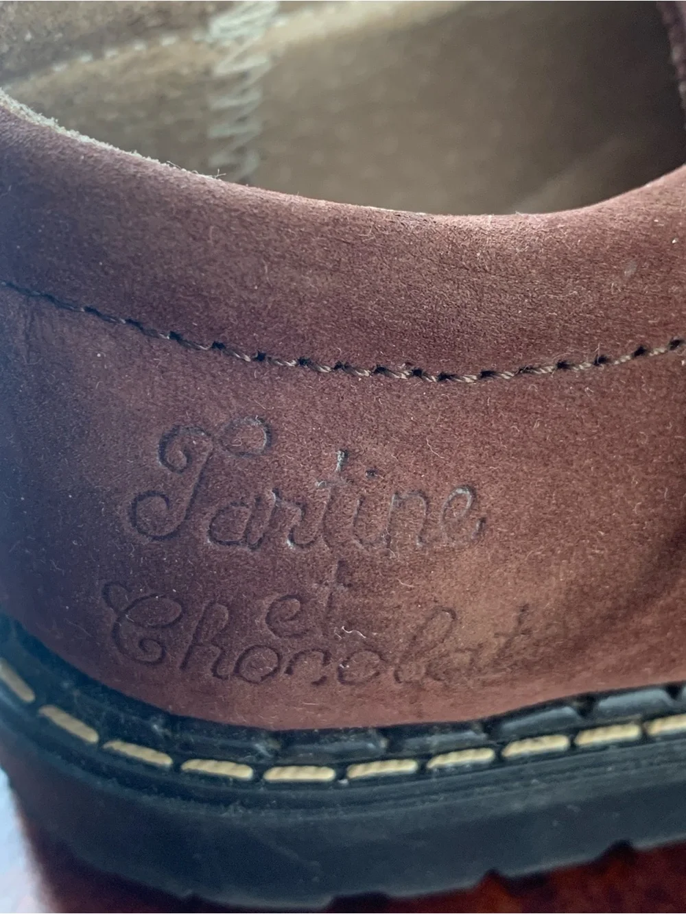 Vintage Tartine et Chocolat Toddler Brown Suede Lace-Up Casual Shoes